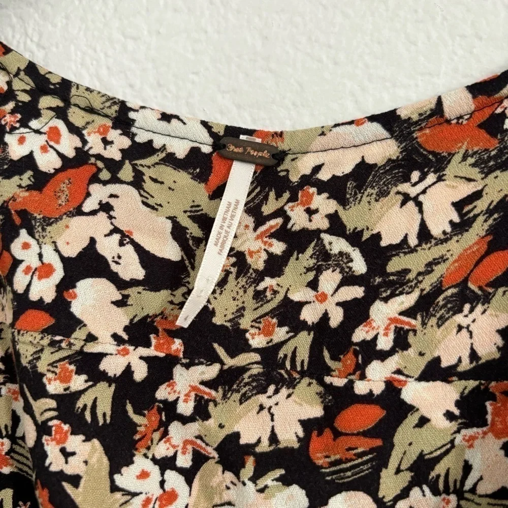 Free People Women's Size 4 Multicolor Floral Forget Me Not Mini Dress